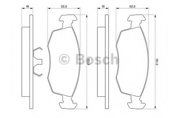 BOSCH 0986469070 Комплект гальмівних колодок, дискове гальмо