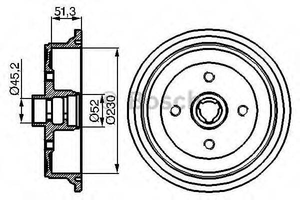 BOSCH 0986477029 Гальмівний барабан