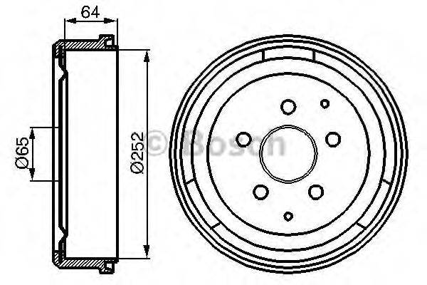 BOSCH 0986477033 Гальмівний барабан