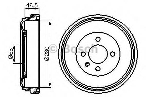 BOSCH 0986477036 Гальмівний барабан