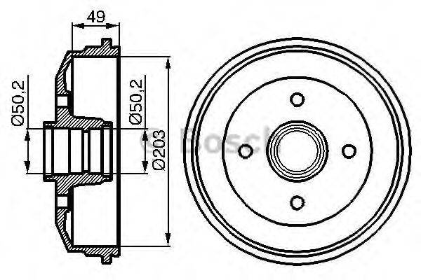 BOSCH 0986477050 Гальмівний барабан