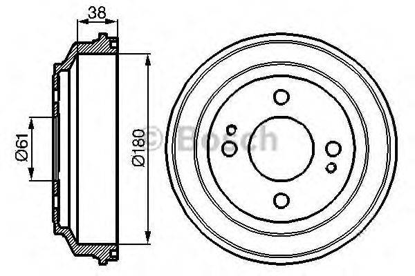 BOSCH 0986477063 Гальмівний барабан