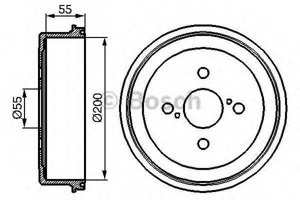 BOSCH 0986477090 Гальмівний барабан