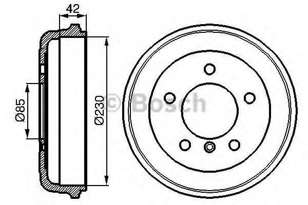 BOSCH 0986477101 Гальмівний барабан