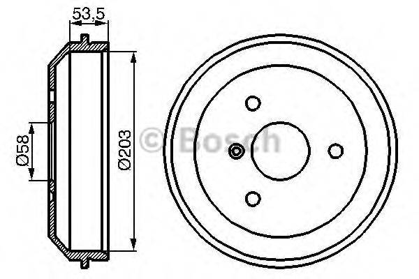 BOSCH 0986477103 Гальмівний барабан