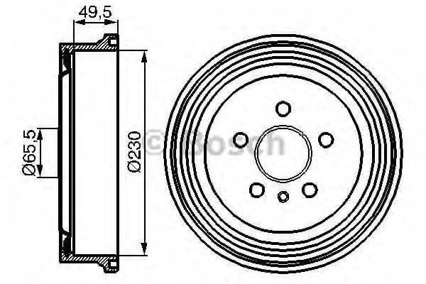 BOSCH 0986477104 Гальмівний барабан