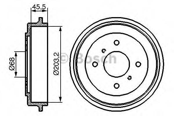 BOSCH 0986477136 Гальмівний барабан