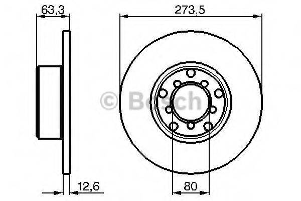 BOSCH 0986478057 гальмівний диск