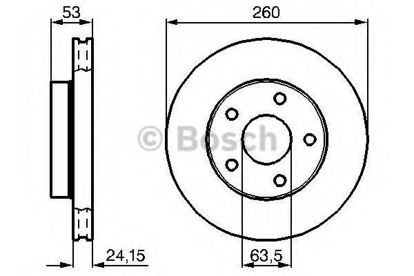 BOSCH 0986478195 гальмівний диск