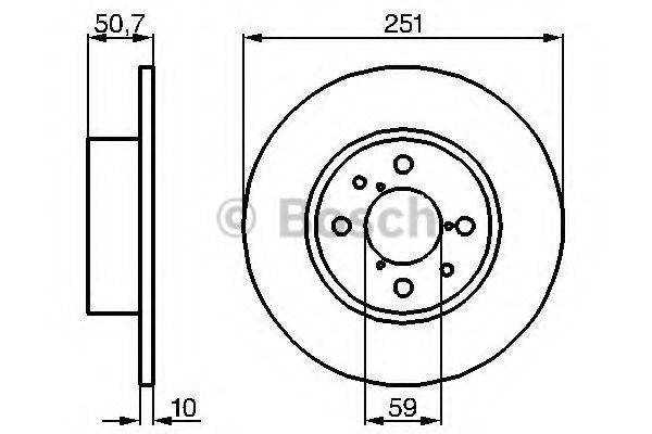 BOSCH 0986479B26 гальмівний диск