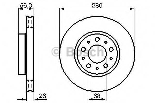 BOSCH 0986478298 гальмівний диск