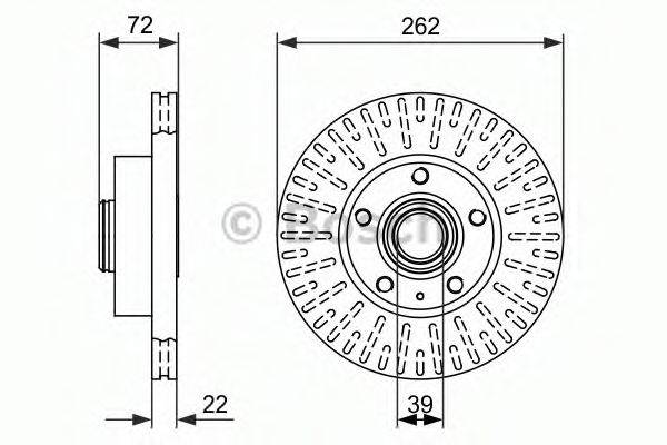 BOSCH 0986478307 гальмівний диск