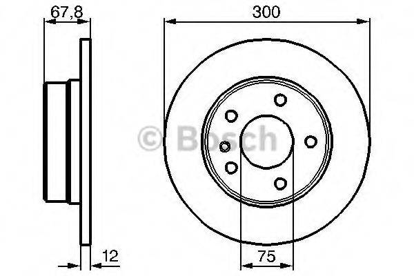 BOSCH 0986478322 гальмівний диск