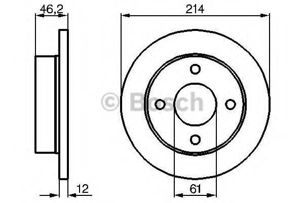 BOSCH 0986478389 гальмівний диск