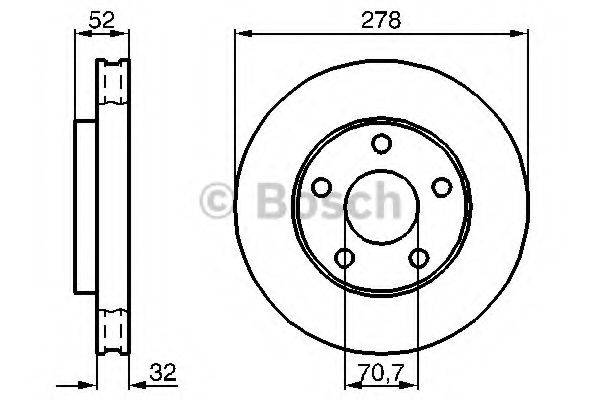 BOSCH 0986478486 гальмівний диск