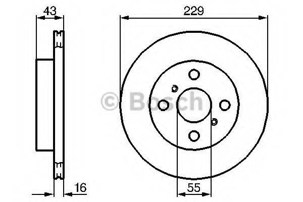 BOSCH 0986478491 гальмівний диск