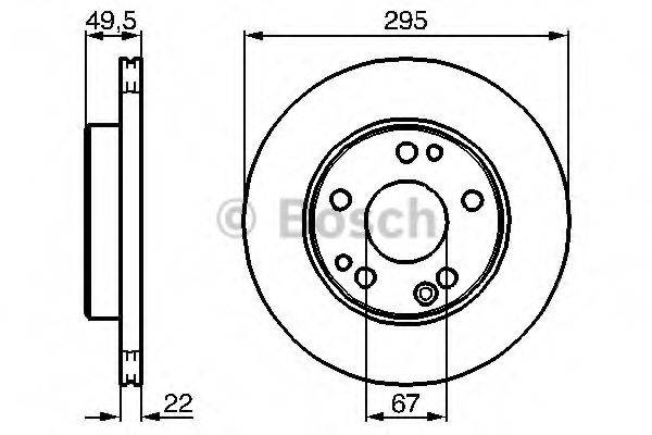 BOSCH 0986478525 гальмівний диск