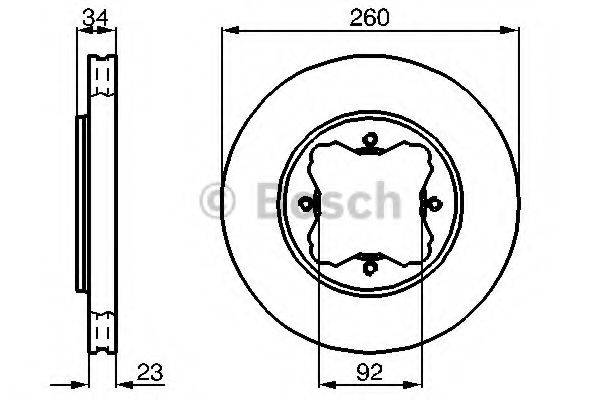 BOSCH 0986478568 гальмівний диск