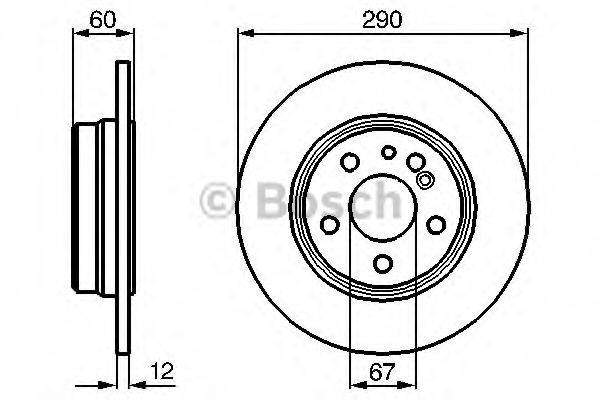 BOSCH 0986478607 гальмівний диск