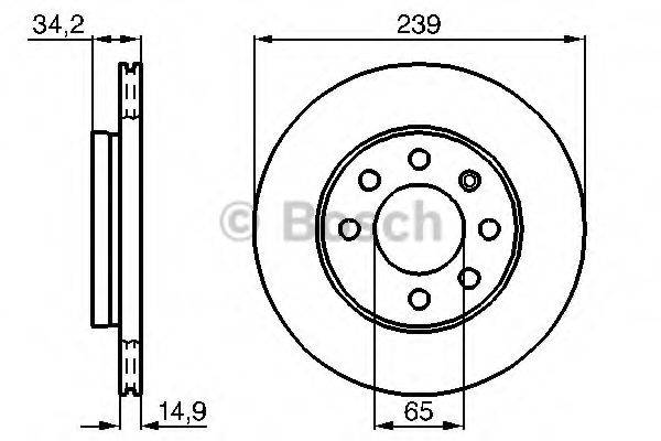 BOSCH 0986479B42 гальмівний диск