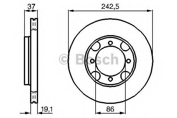 BOSCH 0986478665 гальмівний диск