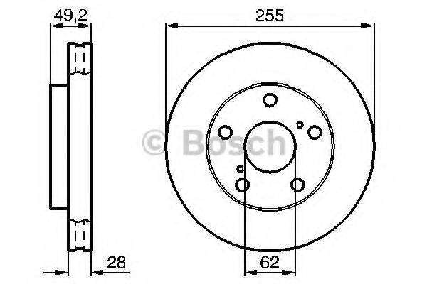 BOSCH 0986478726 гальмівний диск