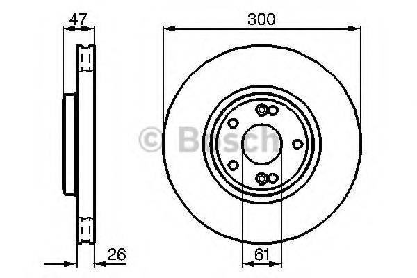 BOSCH 0986479B47 гальмівний диск