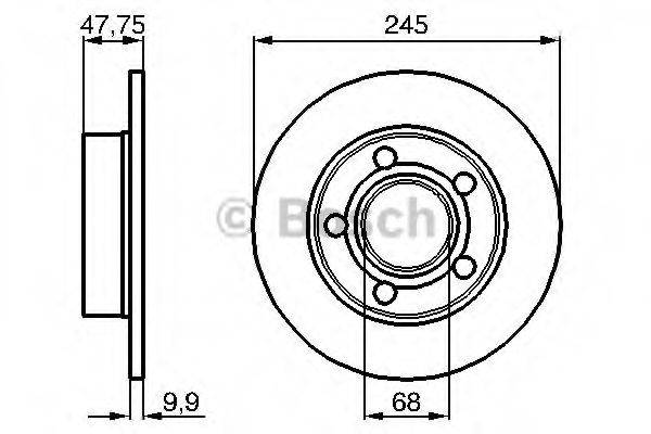 BOSCH 0986479B56 гальмівний диск