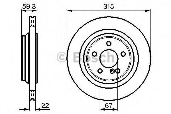 BOSCH 0986478966 гальмівний диск