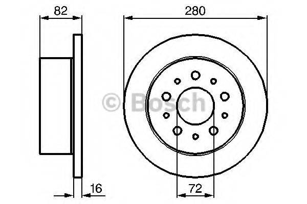 BOSCH 0986479B63 гальмівний диск