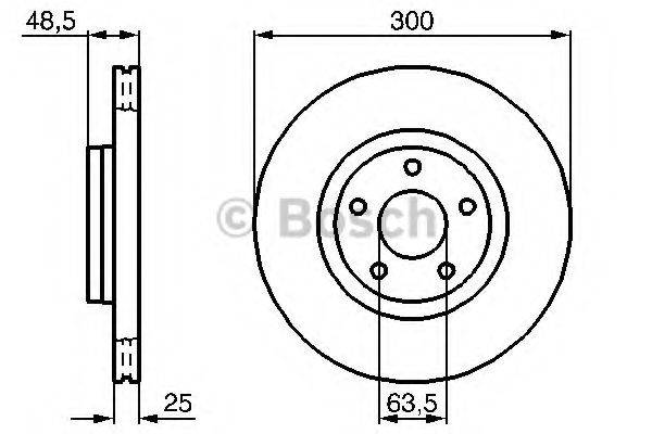 BOSCH 0986479C52 гальмівний диск