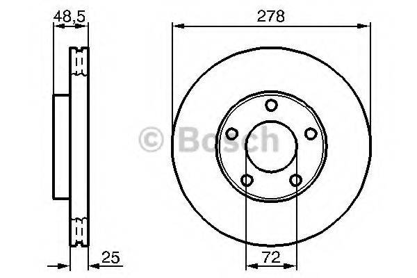 BOSCH 0986479C68 гальмівний диск