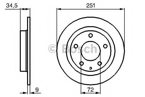 BOSCH 0986479208 гальмівний диск