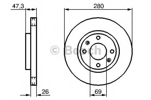 BOSCH 0986479229 гальмівний диск