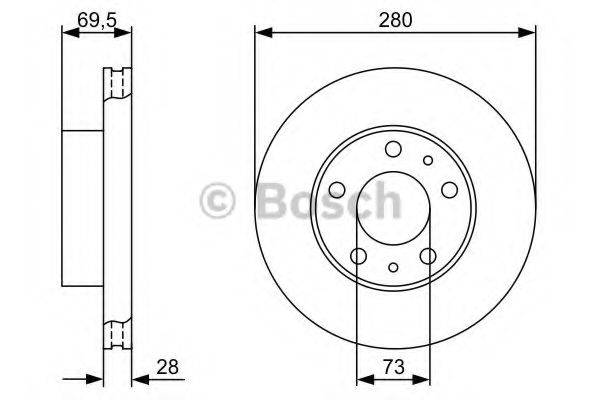 BOSCH 0986479B99 гальмівний диск