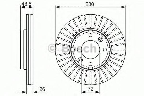 BOSCH 0986479353 гальмівний диск