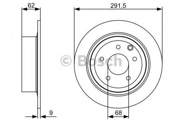 BOSCH 0986479C60 гальмівний диск