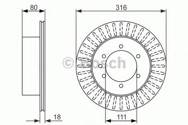 BOSCH 0986479385 гальмівний диск