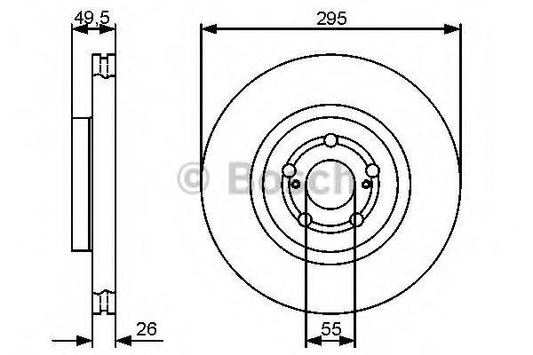 BOSCH 0986479423 гальмівний диск