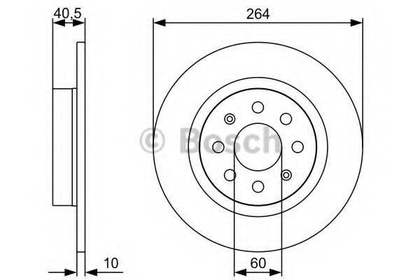 BOSCH 0986479517 гальмівний диск