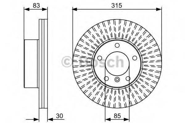 BOSCH 0986479568 гальмівний диск