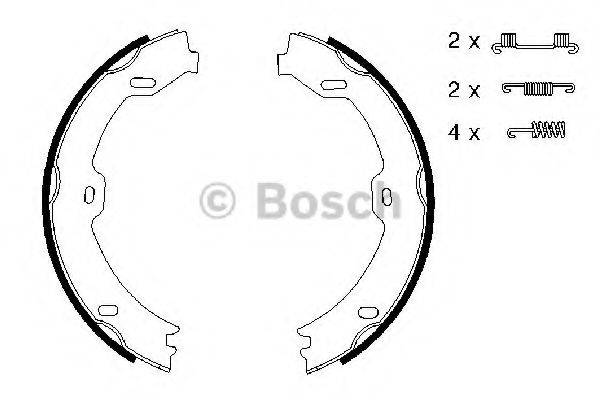 BOSCH 0986487666 Комплект гальмівних колодок, стоянкова гальмівна система