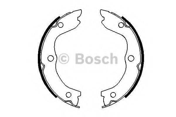 BOSCH 0986487698 Комплект гальмівних колодок, стоянкова гальмівна система