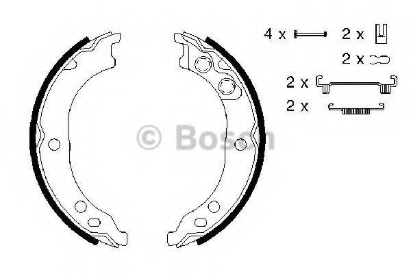 BOSCH 0986487712 Комплект гальмівних колодок, стоянкова гальмівна система