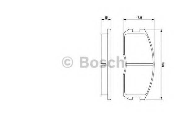 BOSCH 0986491260 Комплект гальмівних колодок, дискове гальмо