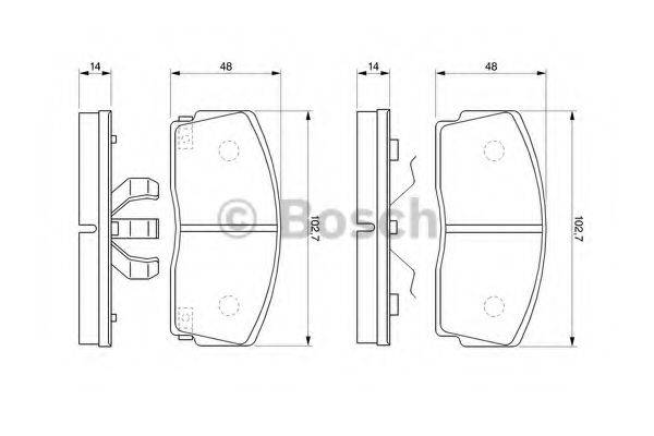 BOSCH 0986493390 Комплект гальмівних колодок, дискове гальмо