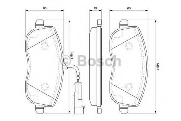 BOSCH 0986494068 Комплект гальмівних колодок, дискове гальмо