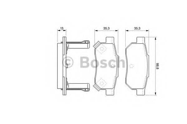 BOSCH 0986494128 Комплект гальмівних колодок, дискове гальмо