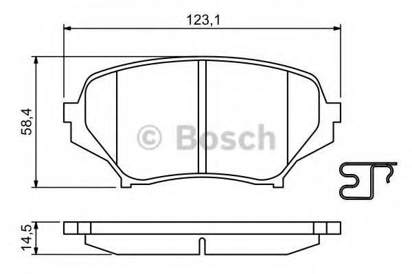 BOSCH 0986494188 Комплект гальмівних колодок, дискове гальмо