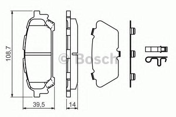 BOSCH 0986494232 Комплект гальмівних колодок, дискове гальмо